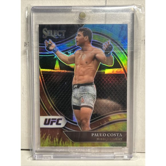 Paulo Costa 2021 PaniniSelect UFC Gold Prizm Octagonside #232 Card # 7/25 NM!!